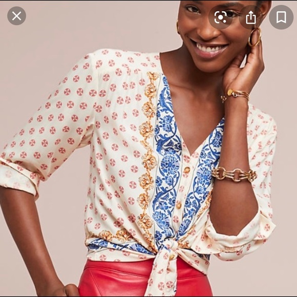Anthropologie Tops - Maeve | Anthropologie Elan Scarf Blouse 2